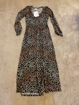 LuLaRoe Ryane Long Sleeve Empire Waist Dress XXS 2XS dark Animal Print NWT - £33.98 GBP