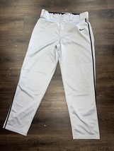 Nike Baseball Pants Men's Size L Dri-Fit Swingman Gray Straight Leg - $13.46