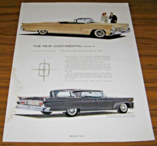 1958 Print Ad Continental Mark III Convertible &amp; Landau 4-Door - $15.77