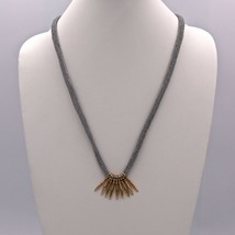 Adami &amp; Martucci Silver Mesh Tie Lariat Necklace With Gold Spikes - $232.65