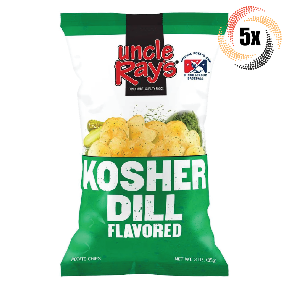 5x Bags Uncle Ray&#39;s Kosher Dill Flavored Potato Chips | 4.25oz | Fast Sh... - $22.07