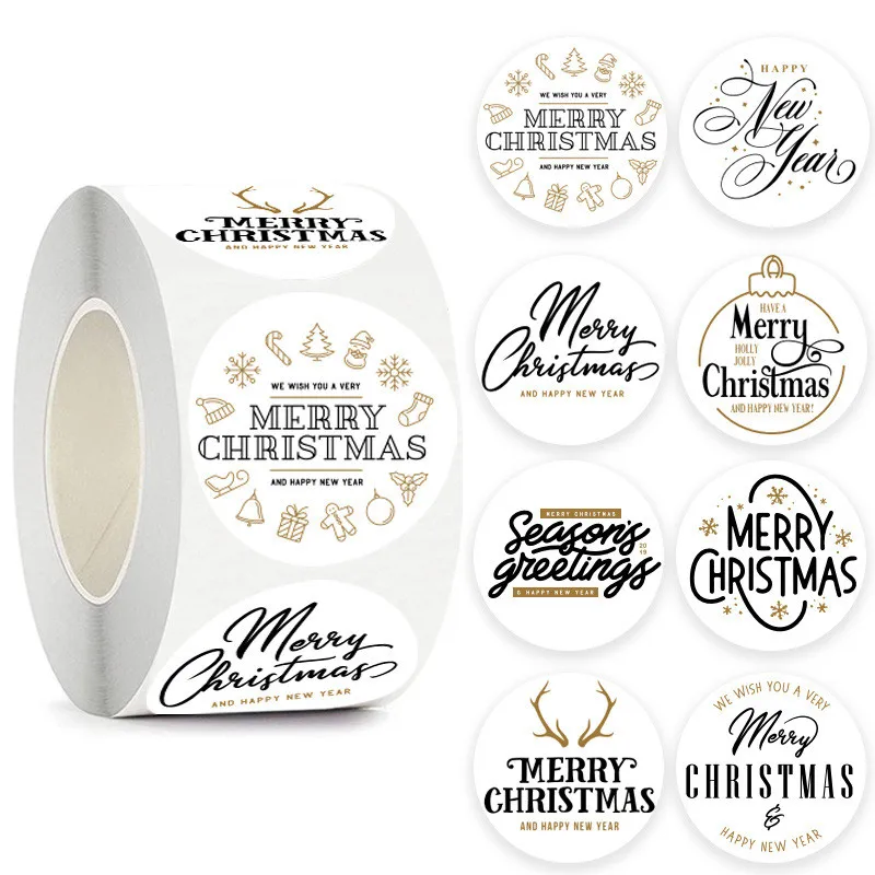 House Home 100-500pcs Merry Christmas Sticker Christmas Party Decoration... - £19.67 GBP
