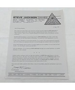 Steve Jackson Games May27 1998 Retailer INWO SubGenius Marketing Directo... - €8,23 EUR