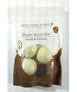 Spa Naturals Luxury Collection Bath Bombs 3-pack Fizzies VANILLA &amp; COCONUT - $4.74