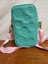 Skinnydip London Women&#39;s Danni Phone Crossbody Turquoise Flower Pink Strap - $13.95