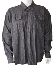 Wrangler Western Shirt Mens 3XL Black Heavyweight Denim Flex for Comfort... - €16,47 EUR