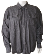 Wrangler Western Shirt Mens 3XL Black Heavyweight Denim Flex for Comfort... - €16,47 EUR