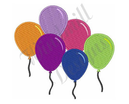 Colorful Balloons - Machine Embroidery Design - £2.80 GBP