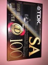 ONE New Sealed TDK SA 100 Type II Cassette Tape Assembled in USA) - £6.96 GBP
