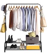 Heavy Duty Clothing Garment Rack Metal Clothes Organizer Double Rails Ha... - $712.05 MXN