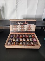 Weber Costello RARE Alphacolor Dry Tempera 24 Glass Jar Box Set Vintage ... - £191.79 GBP