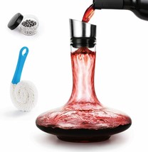Wine Decanter Built-in Aerator Pourer with Cleaning Beads and Decanter Cleaning - £53.65 GBP
