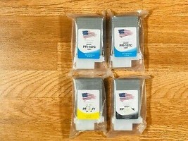 Lot of 4 Compatible Canon PFI-107 C C Y K For imagePROGRAF iPF680  Priority Mail - £124.43 GBP