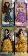 Princess Set Of 4 Princess Snow White, Belle, Merida Rapunzel 2012 - £89.17 GBP