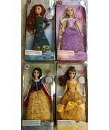 Princess Set Of 4 Princess Snow White, Belle, Merida Rapunzel 2012 - $113.80