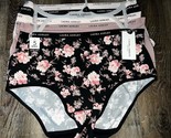 Laura Ashley ~ Women&#39;s Brief Underwear Panties Floral 5-Pair Polyester ~ L - $28.20