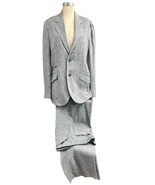 GIORGIO ARMANI Unlined S/B Gray 100% Linen Suit Size 48R IT / 38R - 32 W... - $347.32 CAD