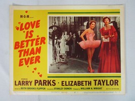 Love is Better Than Ever 1952 Lobby Card Elizabeth Taylor Larry Parks #3 - £23.25 GBP