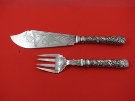 Chinese Export by SF Sing Fat Sterling Silver Fish Serving Set HH AS Engraved - £560.97 GBP