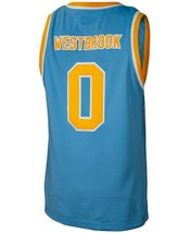 Russell Westbrook #0 College Custom Basketball Jersey Sewn Light Blue Any Size image 5