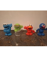 Lot of 4 Sesame Street Hasbro Figures -  Cookie Monster Elmo Oscar &amp; Grover - $232.86 MXN