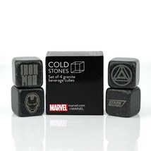 Iron Man Collectible | Marvel Cold Stones Set | Iron Man Granite Beverag... - £19.93 GBP
