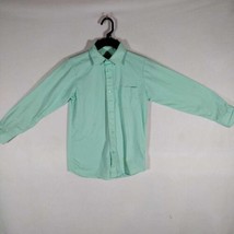 George Boy&#39;s Size 10-12 Green/Blue Long Sleeve Button Front Shirt  - £7.05 GBP