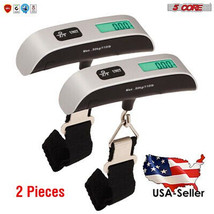 2-PACK 50kg Portable Travel LCD Digital Hanging Luggage Scale Electronic... - $12.95