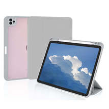 Anymob iPad Case Grey Acrylic PU leather Magnetic Split Smart Silicon with Pen S - £26.20 GBP