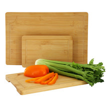 MegaChef 3 Piece 9 Inch, 12 Inch, and 15 Inch Bamboo Wood Cutting Board ... - $93.49
