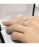 Womens 0.75 CT Anniversary CZ Engagement Band RING White Gold Plated Siz... - $676.85 MXN