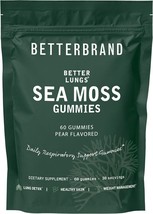 Betterbrand BetterLungs Pear Flavored Sea Moss Gummies - 1600mg Bladderwrack &amp; - £52.51 GBP