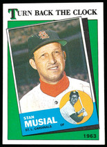 1988 Topps #665 Stan Musial St. Louis Cardinals Turn Back The Clock 1963 - £1.40 GBP