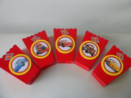 Cars Party favors / 10 popcorn boxes Goodie bag Candy box  - $13.85