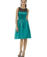 After Six 6644..Cocktail Length, Sleeveless Dress...Jade / Black...Size ... - $27.55