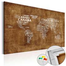 World Map Cork Pin Board - Country Names In Italian - £87.92 GBP+