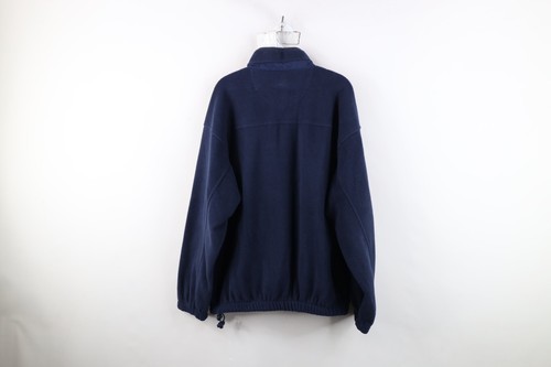 Vintage 90s Mens Medium Maumee Bay Resort Half Zip Fleece Sweater Navy Blue Item image 13