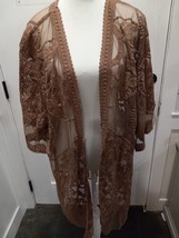 New Umgee Women Lace Embroided Kimono Shirt Size Medium - £15.97 GBP