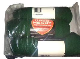 Red Heart Coats &amp; Clarks 4ply Handknitting Yarn Forest Green Different Dye Lots - £11.07 GBP