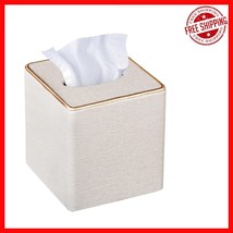 Chic Faux Leather Tissue Organizer, 5.5&quot; Decorative Holder for Desk and ... - $578.39 MXN