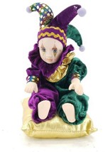 Mardi Gras Baby Porcelain Clown on a Pillow - £22.05 GBP