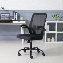 Breathable Black Mesh Office Chair, Computer Chair Lumbar Support, Gamin... - £117.98 GBP