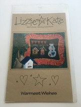 Lizzie Kate Cross Stitch Pattern Warmest Wishes Snowman Winter Holiday Smile OOP - $9.99