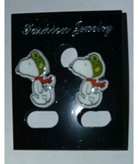 Snoopy FLYING ACE Earrings Post - $244.32 MXN