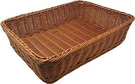 KOVOT 10-Pack 16&quot; Poly-Wicker Woven Bread Basket, Tabletop Serving Tray for Frui - £39.95 GBP