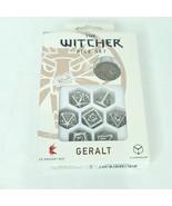 Q-Workshop NEW The Witcher Geralt The White Wolf Dice &amp; Coin 8 pc Set D&amp;... - $31.12 CAD