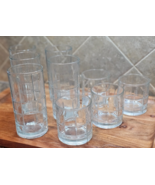 9 Vtg Anchor Hocking Tartan Manchester Iced Tea/Juice Clear Glasses 16oz... - €31,19 EUR