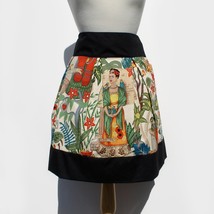 Beige Frida Mexican Vintage Inspired Retro Skirt - Thick Sateen Band Skirt - £31.41 GBP