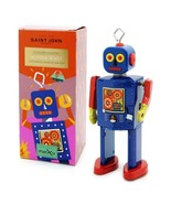NEUTRON ROBOT 5&quot; Saint St John Wind Up Tin Toy Collectible Retro Space A... - £23.94 GBP