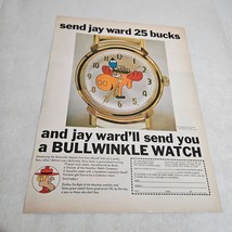 Jay Ward Bullwinkle Watch Dudley Do Right Vintage Print Ad 1969 - £8.39 GBP